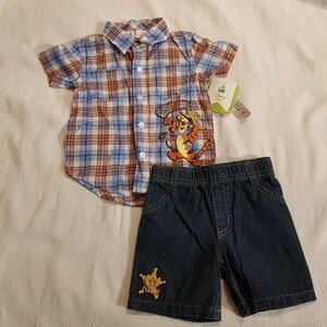 Disney baby boys 12 months short set